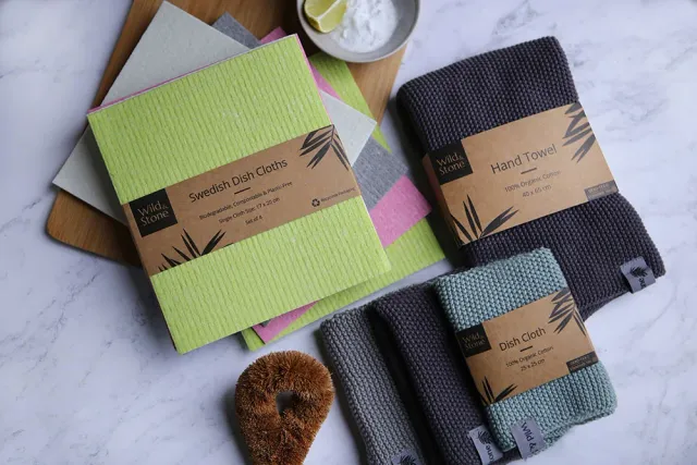 Wild & Stone Compostable Swedish Dish Cloth Pack of 4, image 3