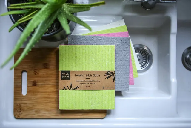 Wild & Stone Compostable Swedish Dish Cloth Pack of 4, image 5