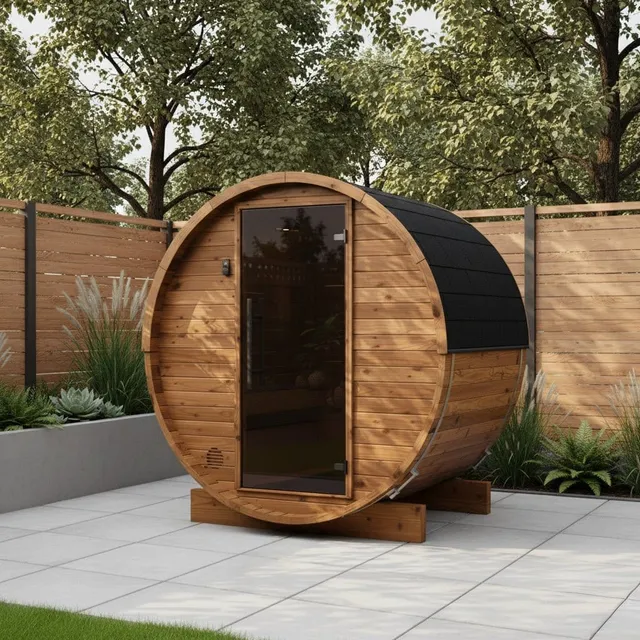 Finnmark Micro Thermowood Barrel Sauna (2 Person), image 1