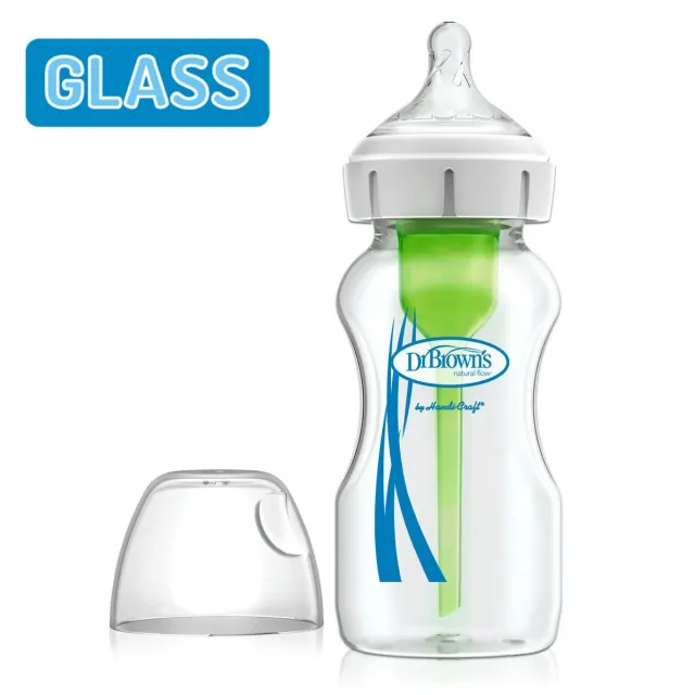 Dr Brown's Options+ Anti-Colic 270ml Single Glass Baby Bottle, image 1