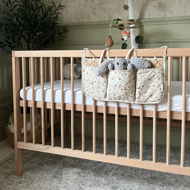 Mokee Midi Cot Bed, Beech (Untreated Solid Beechwood), image 3