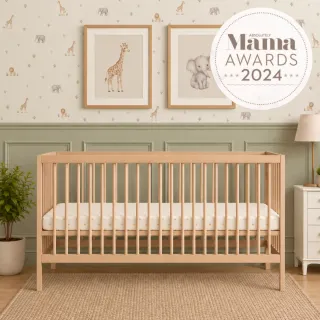 Mokee Midi Cot Bed, Beech (Untreated Solid Beechwood), image 1
