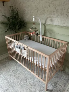 Mokee Midi Cot Bed, Beech (Untreated Solid Beechwood), image 5