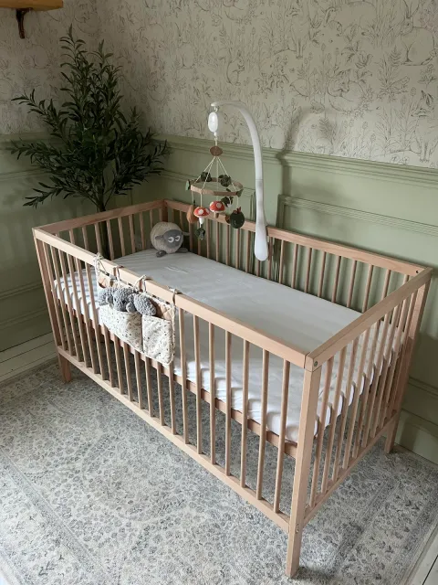 Mokee Midi Cot Bed, Beech (Untreated Solid Beechwood), image 5