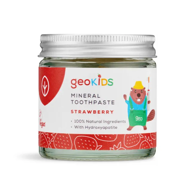 Georganics Kids Fluoride-Free Toothpaste with Hydroxyapatite Strawberry, image 1