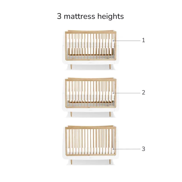 SnuzKot Skandi Cot Bed, Natural, image 2