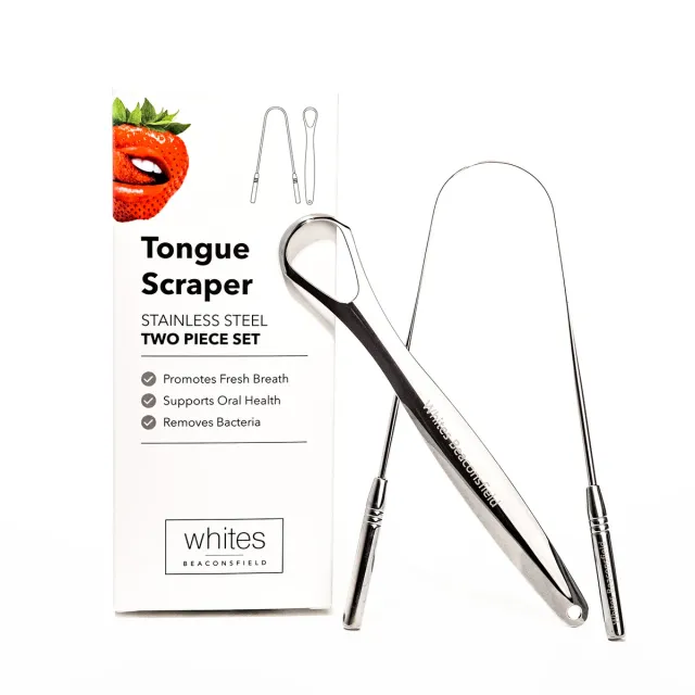Whites Beaconsfield Stainless Steel Tongue Scraper, image 1